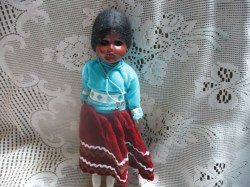 11'' NAVAHO PRINCESS DOLL BABY LEATHER MOCCS CARLSON TAG